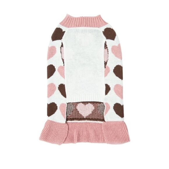 Pet Winter Dog or Cat Clothes Spoiled & Heart Pink Sweaters 2-Pack Size S - Picture 9 of 12